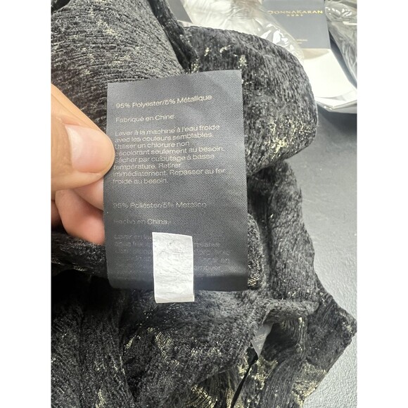 Donna Karan Black Onyx Full/Queen Duvet Cover + 2 Standard Shams + 2 Euro Shams - Picture 14 of 16